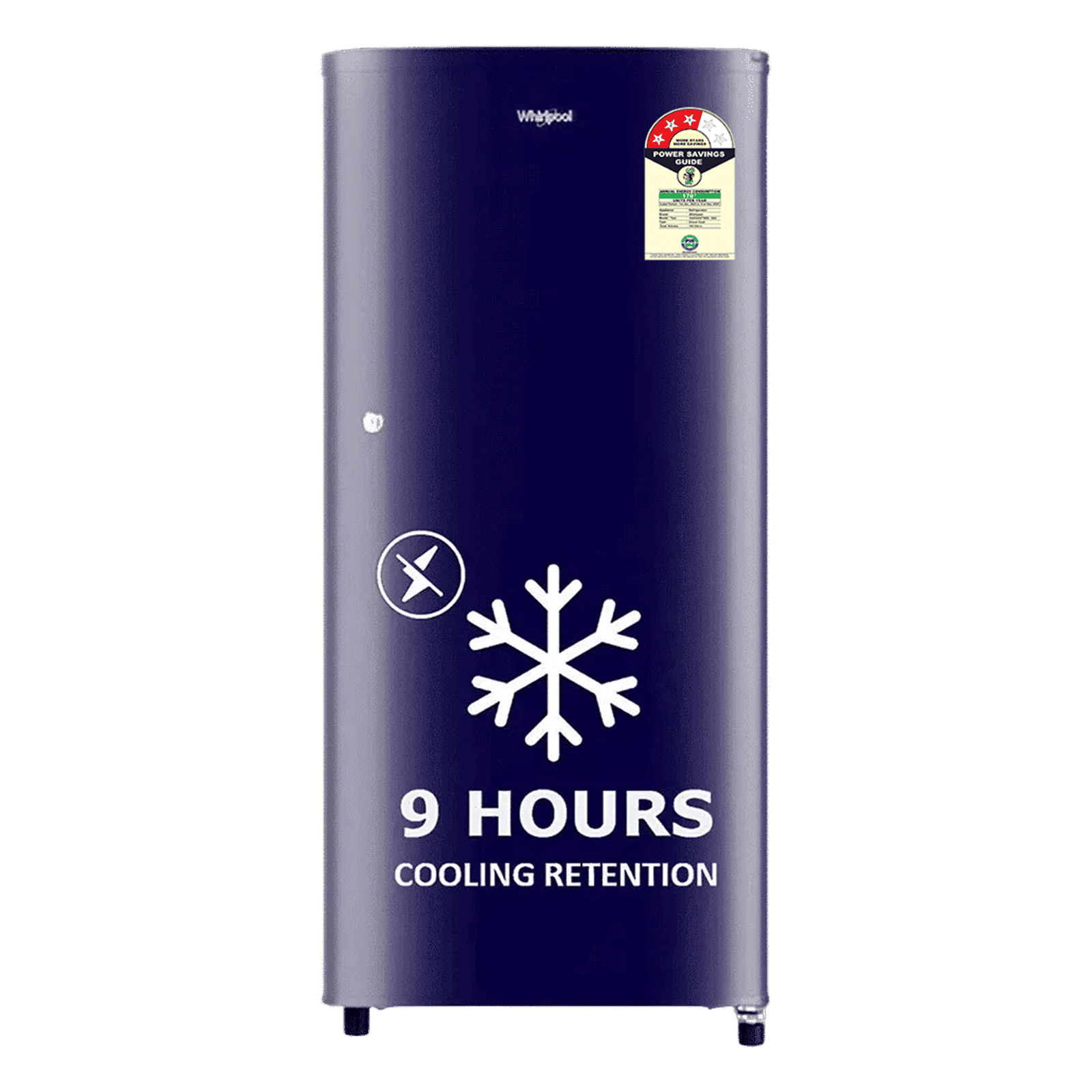 Whirlpool WDE 184 Litres 3 Star Direct Cool Single Door Refrigerator with Antibacterial Gasket (72684, Sapphire Blue)_1