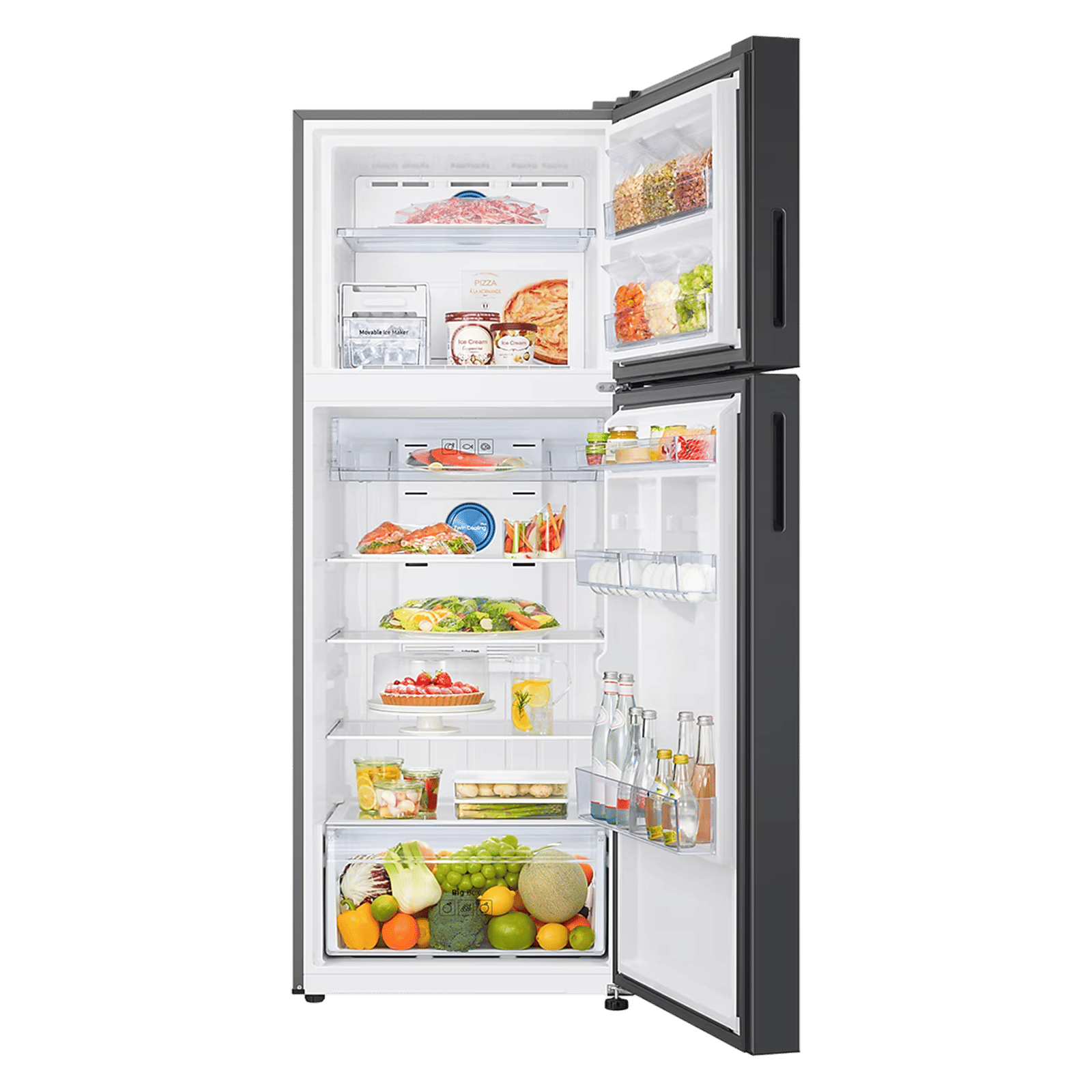 SAMSUNG Bespoke 467 Litres 2 Star Frost Free Double Door Smart Wifi Enabled Refrigerator with AI Energy Mode (RT80F51C2FHL, Black Doi)_5