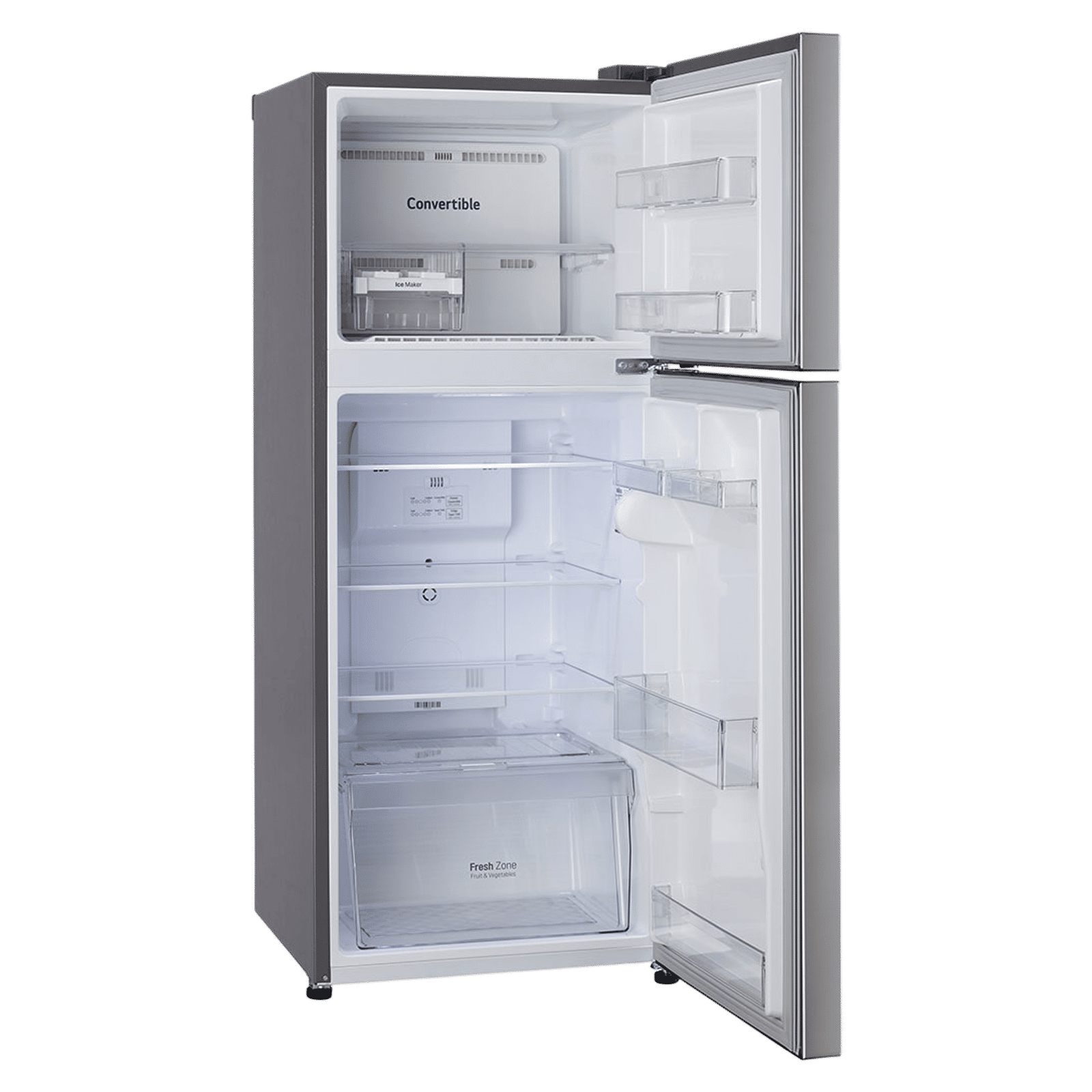 LG 240 Litres 2 Star Frost Free Double Door Convertible Refrigerator with MOIST N FRESH Technology (GL-S292SPZY, Shiny Steel)_12