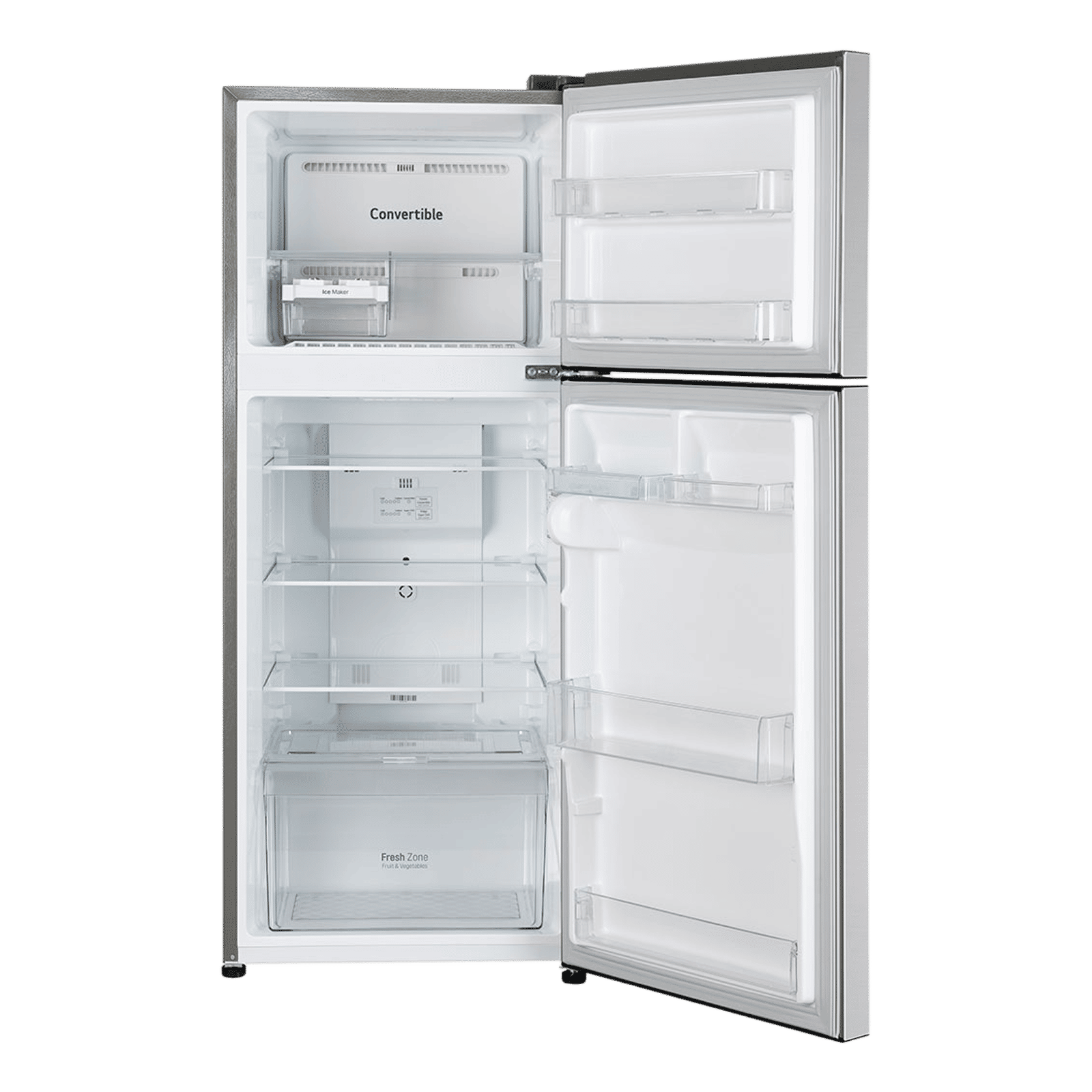 LG 240 Litres 2 Star Frost Free Double Door Convertible Refrigerator with MOIST N FRESH Technology (GL-S292SPZY, Shiny Steel)_6