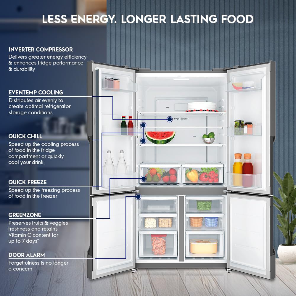 Electrolux 700 Series 564 Litres Frost Free French Door Refrigerator with Electronic Touch Control (EQE5600B-S, Silver)_15