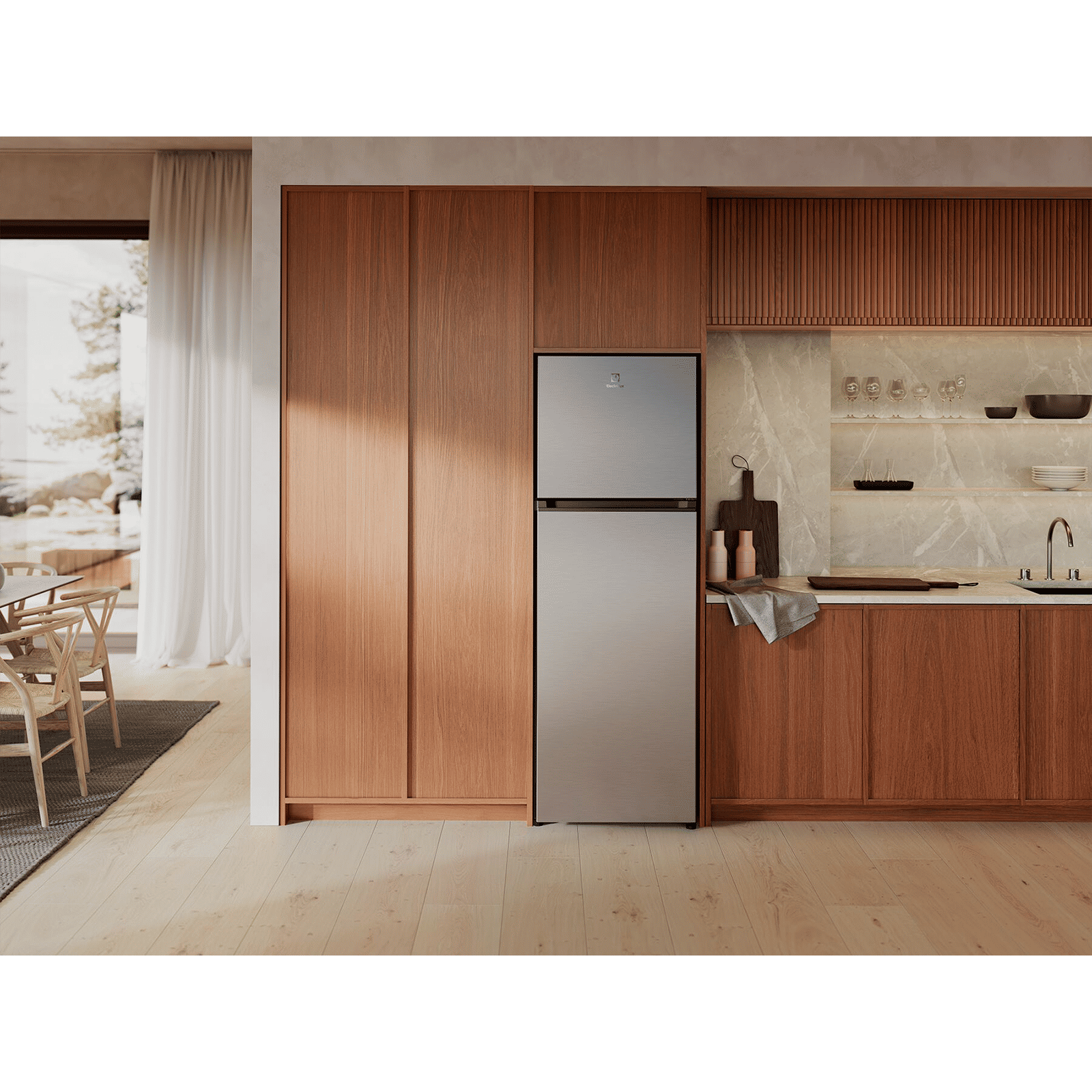 Electrolux 700 Series 341 Litres 1 Star Frost Free Double Door Refrigerator with AI AutoSense (ETM3400L-S, Silver)_10
