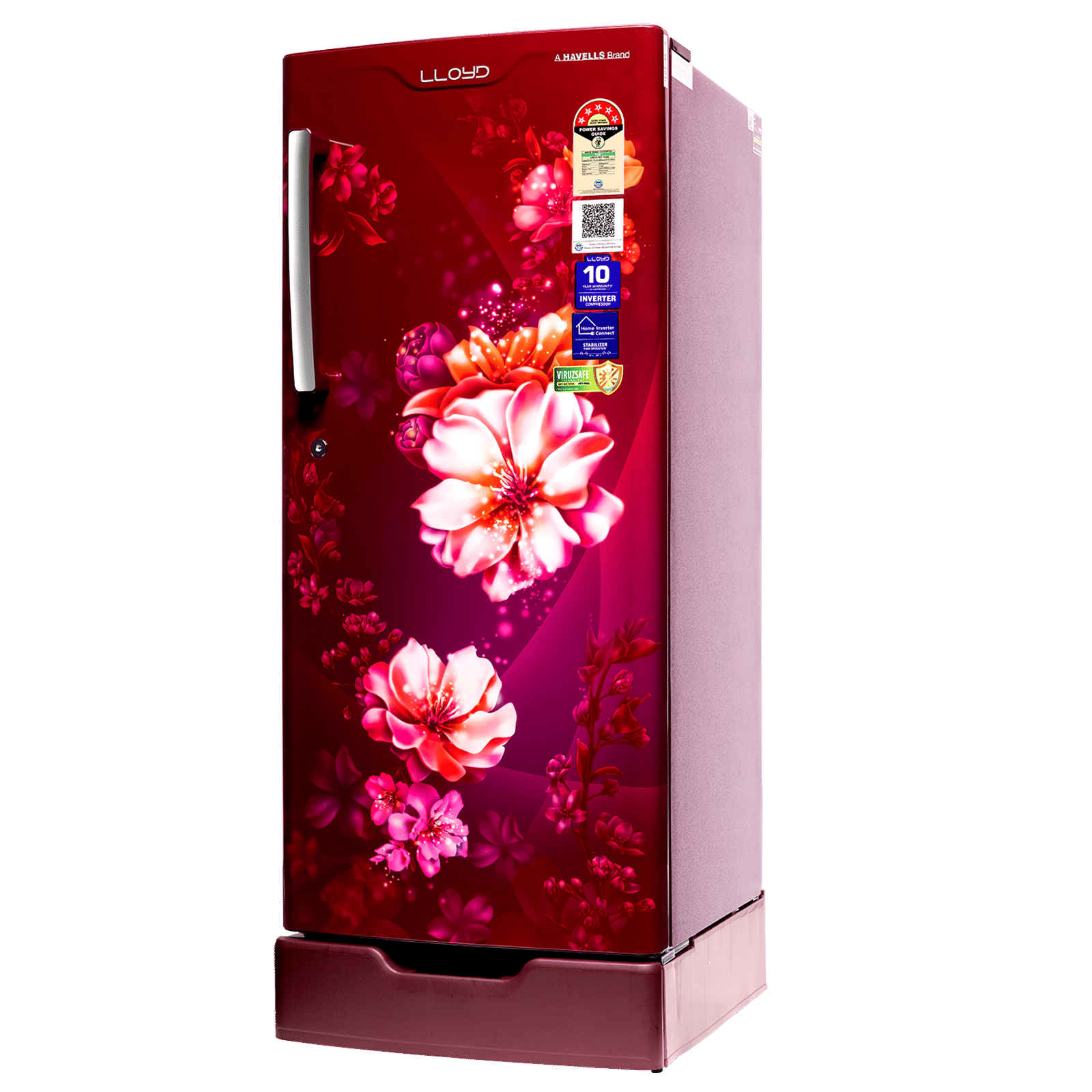 LLYOD 188 Litres 5 Star Direct Cool Single Door Refrigerator with Rapid Freeze Technology (GLDF205SCWS2LC, Cherry Blossom Wine) LLYOD 188 Litres 5 Star Direct Cool Single Door Refrigerator with Rapid Freeze Technology (GLDF205SCWS2LC, Cherry Blossom Wine)_4