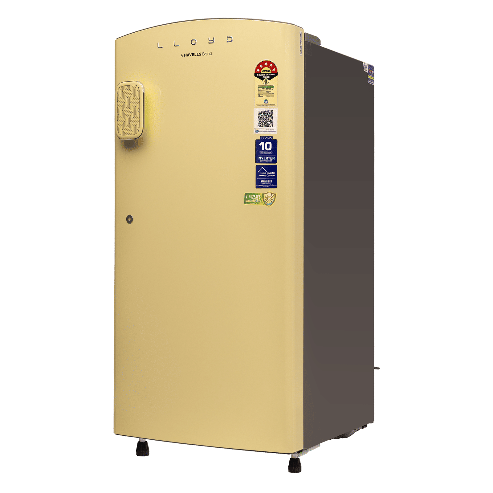 LLOYD 195 Litres 5 Star Direct Cool Single Door Refrigerator with Rapid Freeze Technology (GLDF215SPYT4LC, Pastel Yellow)_4