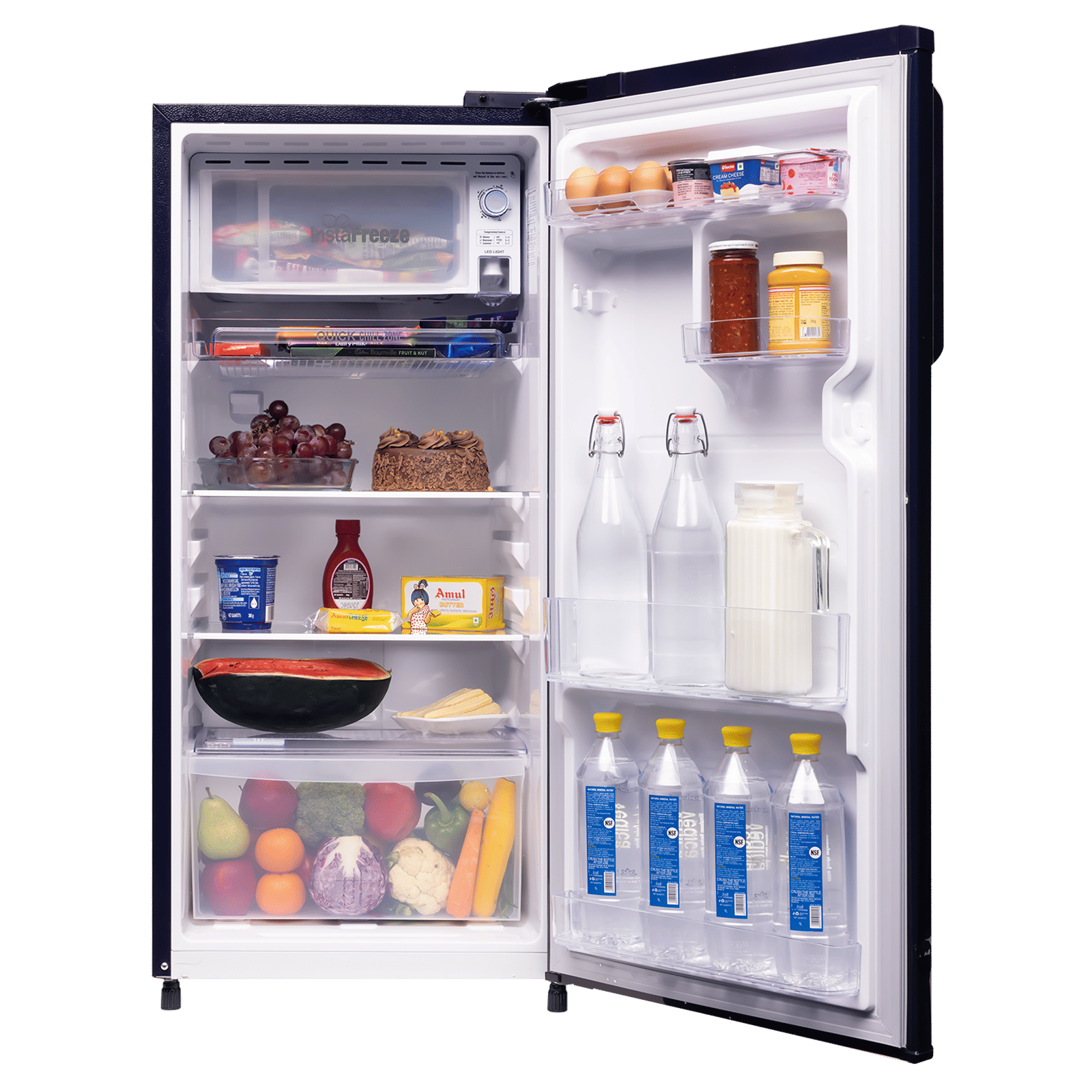 LLOYD 188 Litres 3 Star Direct Cool Single Door Refrigerator with Honeycomb Crisper Technology (GLDC203GSBT2WC, Silk Blue) LLOYD 188 Litres 3 Star Direct Cool Single Door Refrigerator with Honeycomb Crisper Technology (GLDC203GSBT2WC, Silk Blue)_4