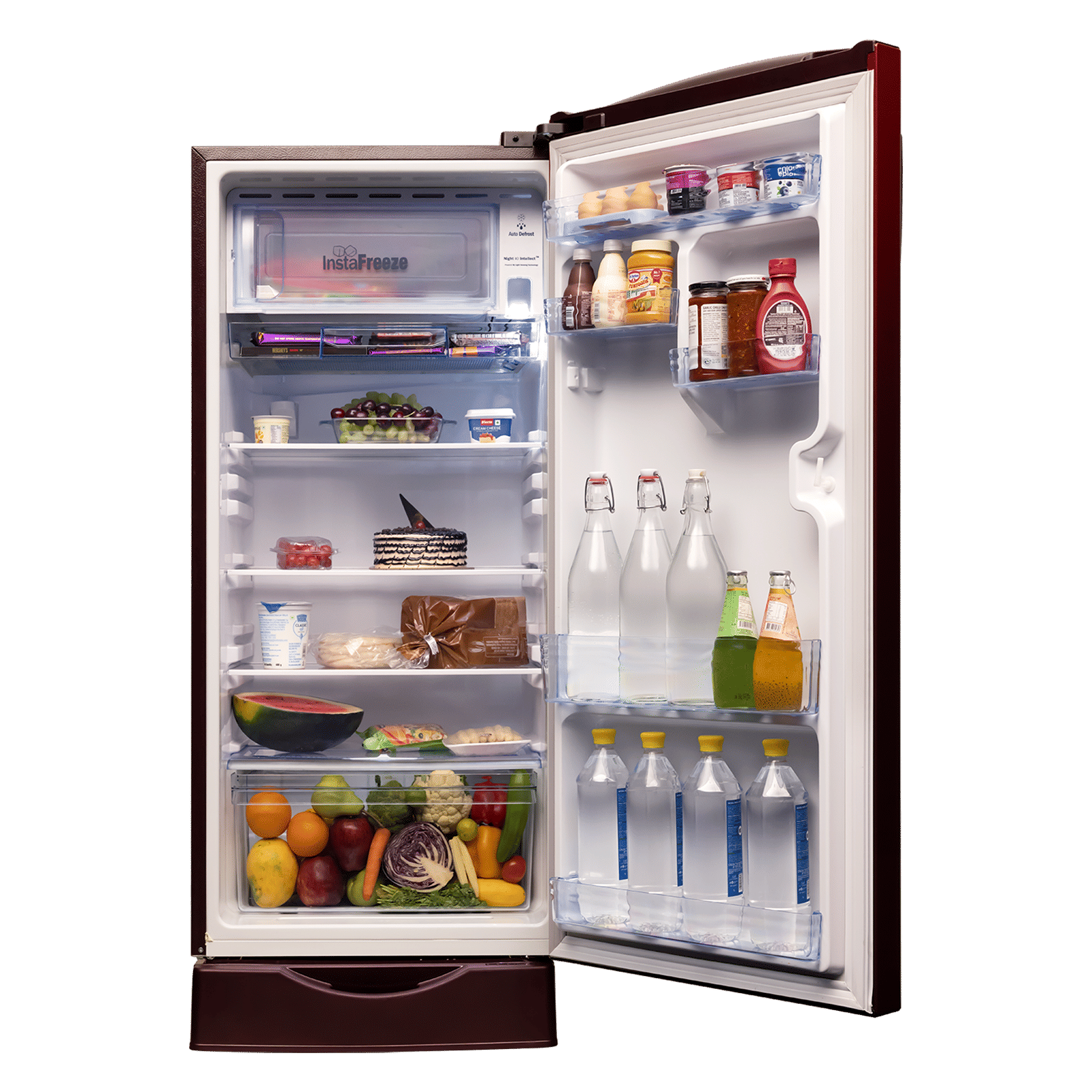 LLOYD 216 Litres 4 Star Direct Cool Single Door Refrigerator with Auto Defrost (GLDF244SOWB2LC, Ornate Wine)_5