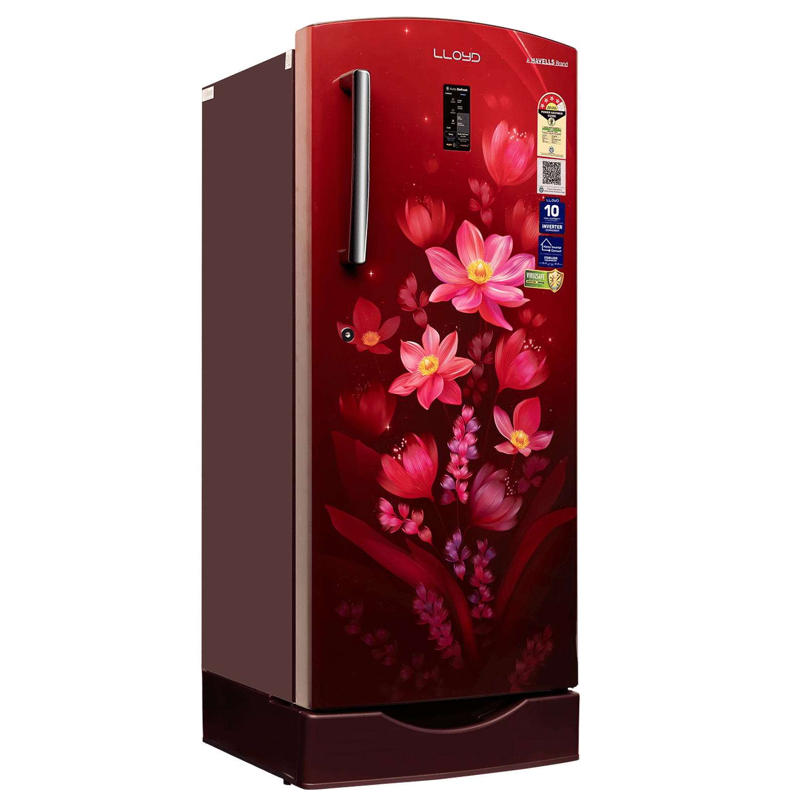 LLOYD 216 Litres 4 Star Direct Cool Single Door Refrigerator with Auto Defrost (GLDF244SOWB2LC, Ornate Wine)_7