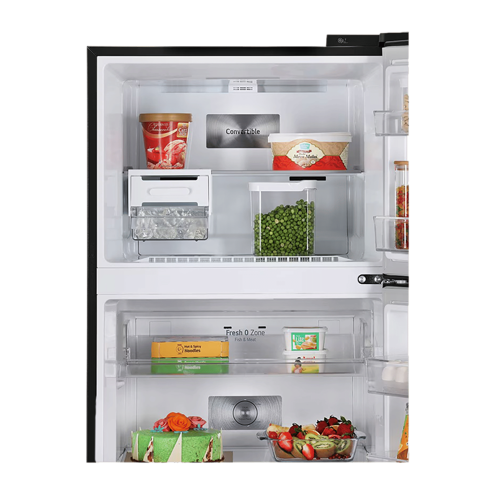 LG 398 Litres 2 Star Frost Free Double Door Convertible Refrigerator with Smart Diagnosis (GL-S422SBMY, Black Mirror)_10