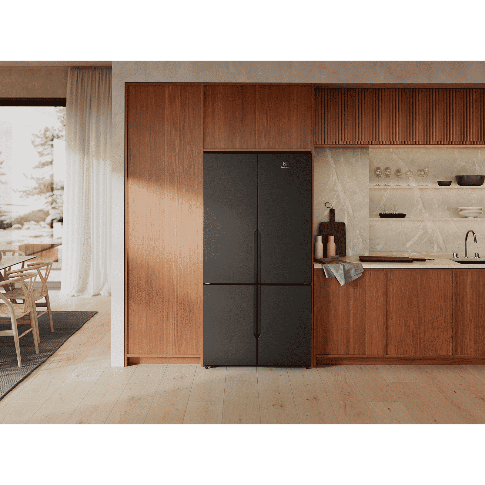 Electrolux 700 Series 564 Litres Frost Free French Door Refrigerator with Electronic Touch Control (EQE5600B-B, Matte Black)_15