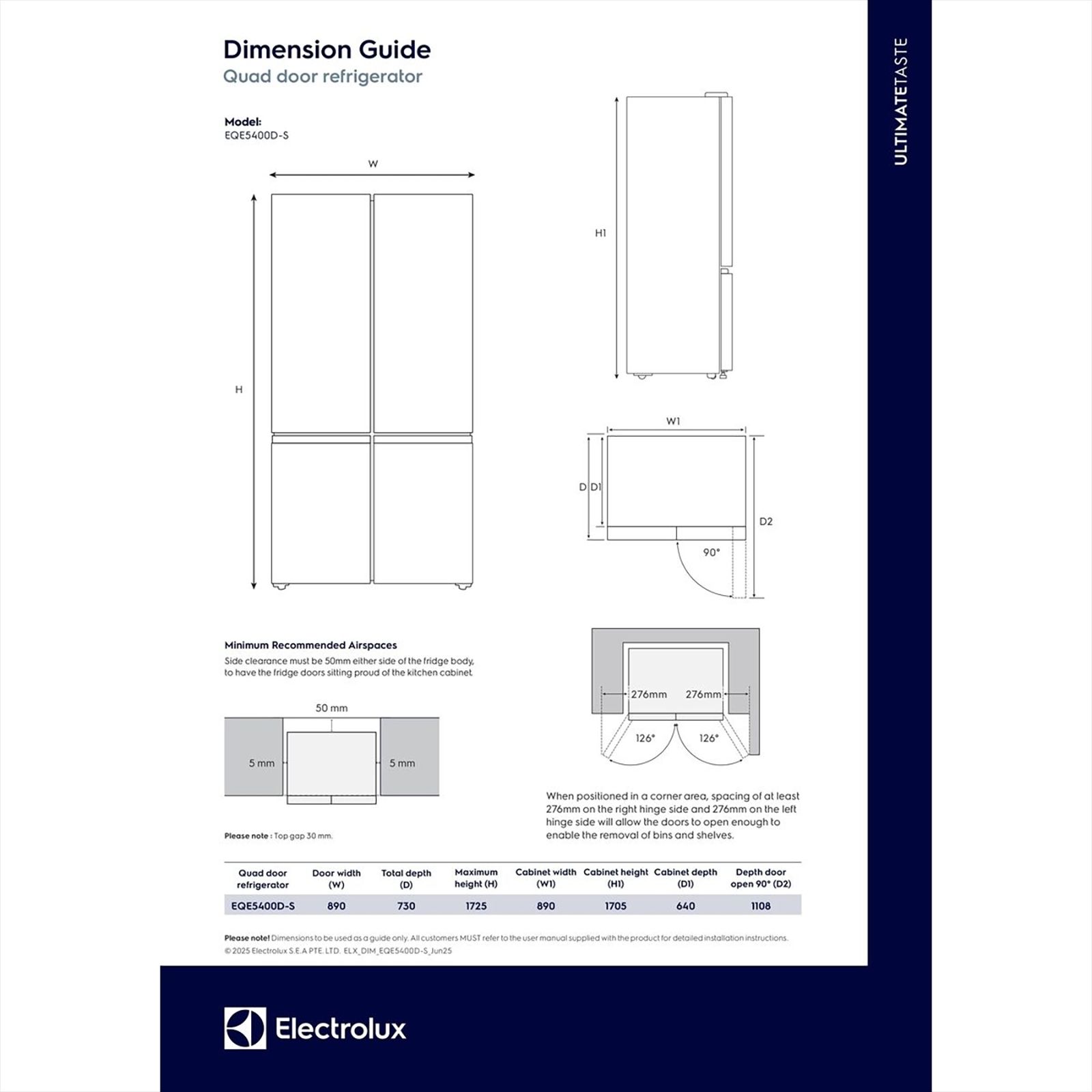 Electrolux 600 Series 547 Litres Frost Free French Door Refrigerator with Electronic Touch Control (EQE5400D-S, Stainless Look Like) Electrolux 600 Series 547 Litres Frost Free French Door Refrigerator with Electronic Touch Control (EQE5400D-S, Stainless Look Like)_13