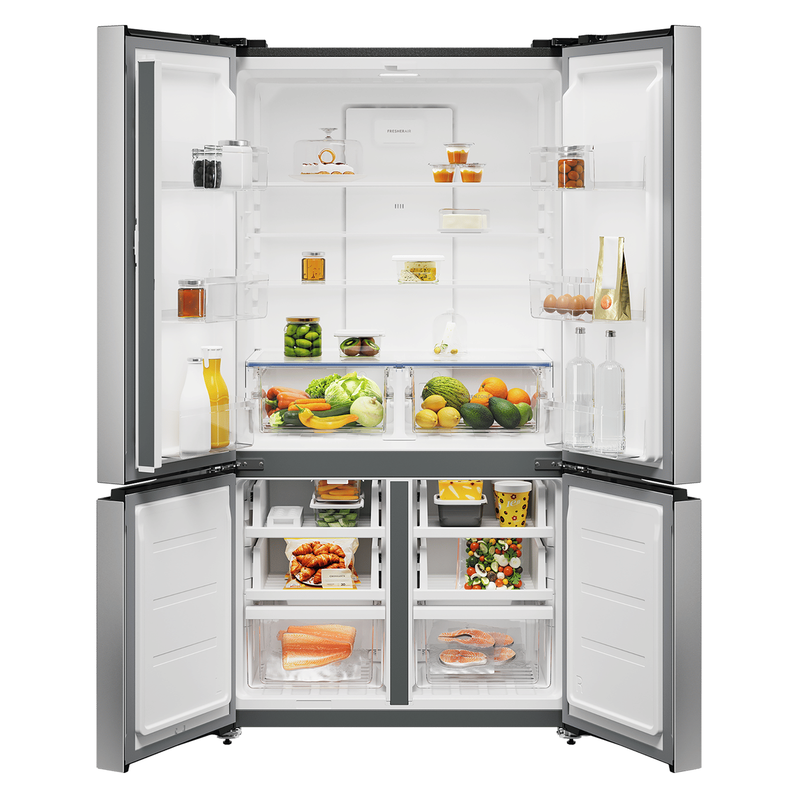 Electrolux 600 Series 547 Litres Frost Free French Door Refrigerator with Electronic Touch Control (EQE5400D-S, Stainless Look Like) Electrolux 600 Series 547 Litres Frost Free French Door Refrigerator with Electronic Touch Control (EQE5400D-S, Stainless Look Like)_4