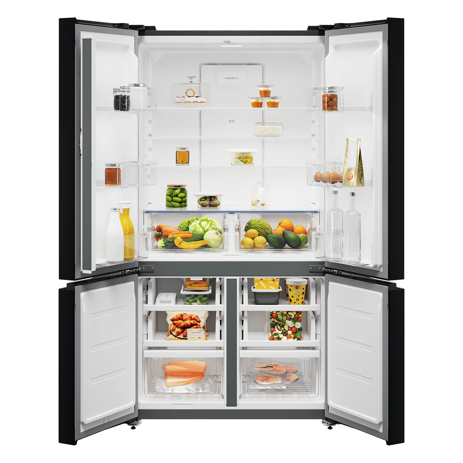 Electrolux 600 Series 547 Litres Frost Free French Door Refrigerator with Electronic Touch Control (EQE5400D-B, Matt Charcoal Black) Electrolux 600 Series 547 Litres Frost Free French Door Refrigerator with Electronic Touch Control (EQE5400D-B, Matt Charcoal Black)_4