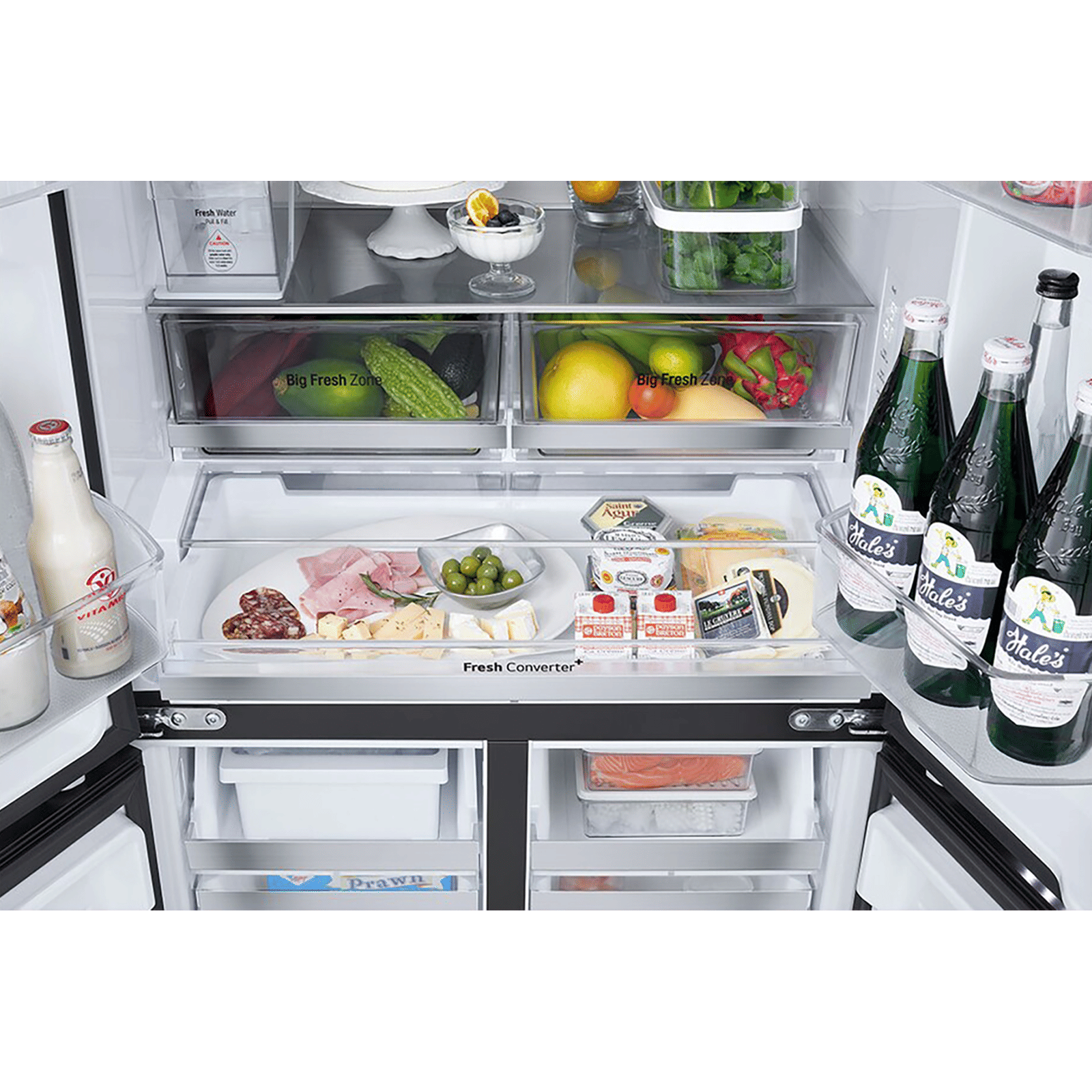 LG 605 Litres 2 Star Frost Free French Door Smart Wifi Enabled Refrigerator with Automatic Ice Maker (GV-F25FFGHB, Black Glass) LG 605 Litres 2 Star Frost Free French Door Smart Wifi Enabled Refrigerator with Automatic Ice Maker (GV-F25FFGHB, Black Glass)_8