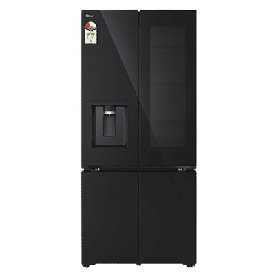 LG 610 Litres 2 Star Frost Free French Door Smart Wifi Enabled Refrigerator with InstaView (GV-K25FFGFB, Black Glass)
