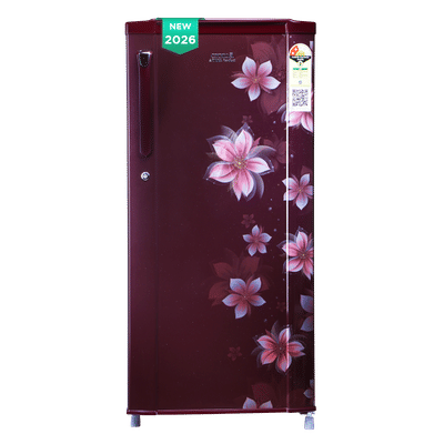 Croma 185 Litres 2 Star Direct Cool Single Door Refrigerator with Anti Fungal Gasket (Wine Floral)