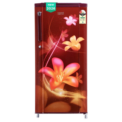 Croma 185 Litres 2 Star Direct Cool Single Door Refrigerator with Anti Fungal Gasket (Red Erika)
