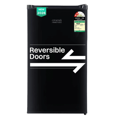 Croma 84 Litres 2 Star Direct Cool Single Door Refrigerator with Anti Fungal Gasket (Black)