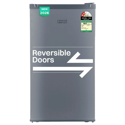 Croma 84 Litres 2 Star Direct Cool Single Door Refrigerator with Anti Fungal Gasket (Grey)