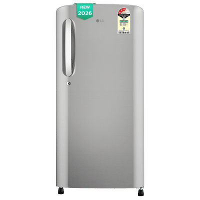 LG 185 Litres 3 Star Direct Cool Single Door Refrigerator with Smart Inverter Compressor (GLD1936YAPZ, Shiny Steel) (2026 Model)