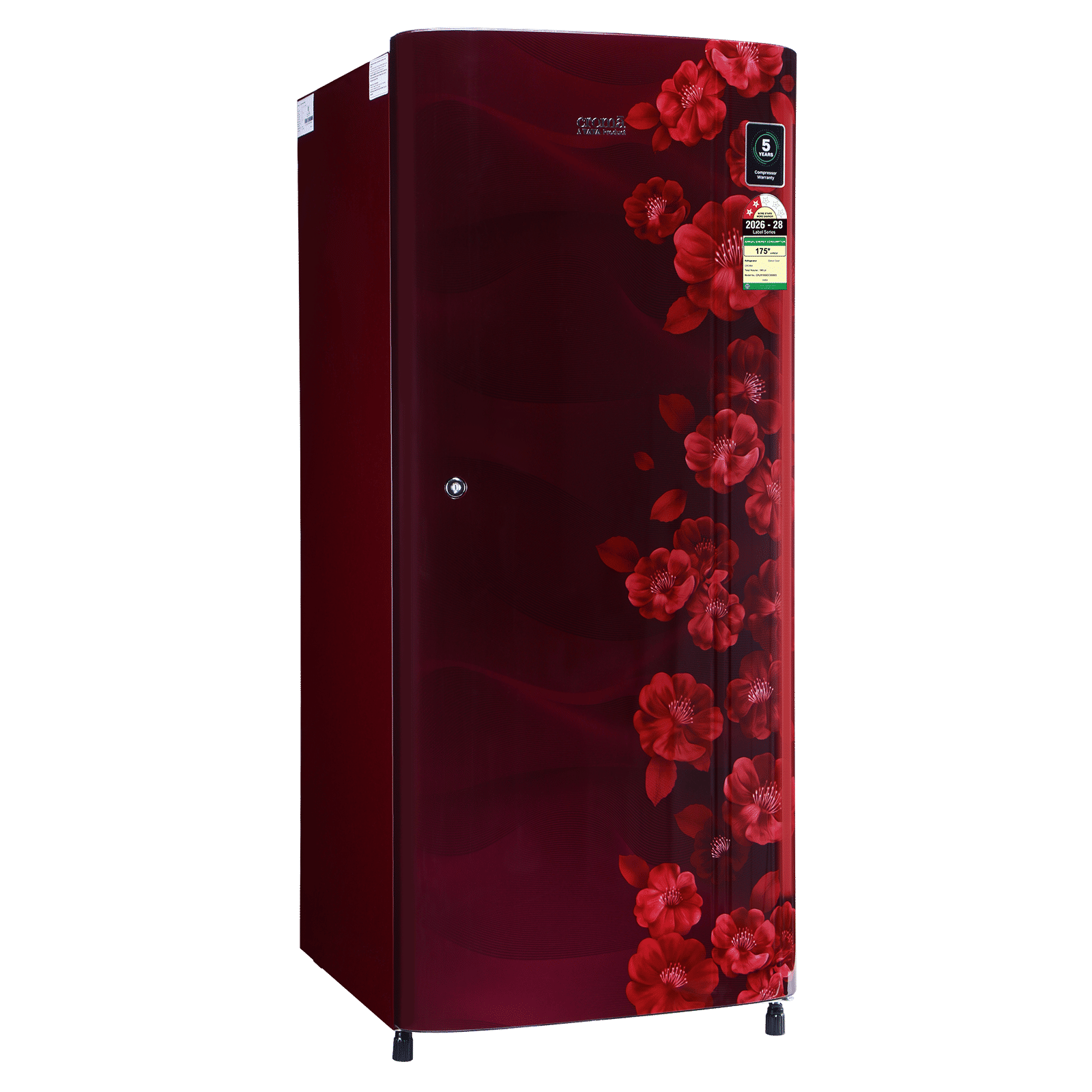 Croma 190 Litres 2 Star Direct Cool Single Door Refrigerator with Adjustable Toughened Glass Shelves (Sunlit Wine) Croma 190 Litres 2 Star Direct Cool Single Door Refrigerator with Adjustable Toughened Glass Shelves (Sunlit Wine)_5