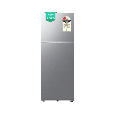 Samsung RT34 330 Litres 2 Star Frost Free Double Door Smart Wifi Enabled Convertible Refrigerator with Twin Cooling Plus Technology (RT34HG5A42S8HL, Elegant Inox) (2026 Model)