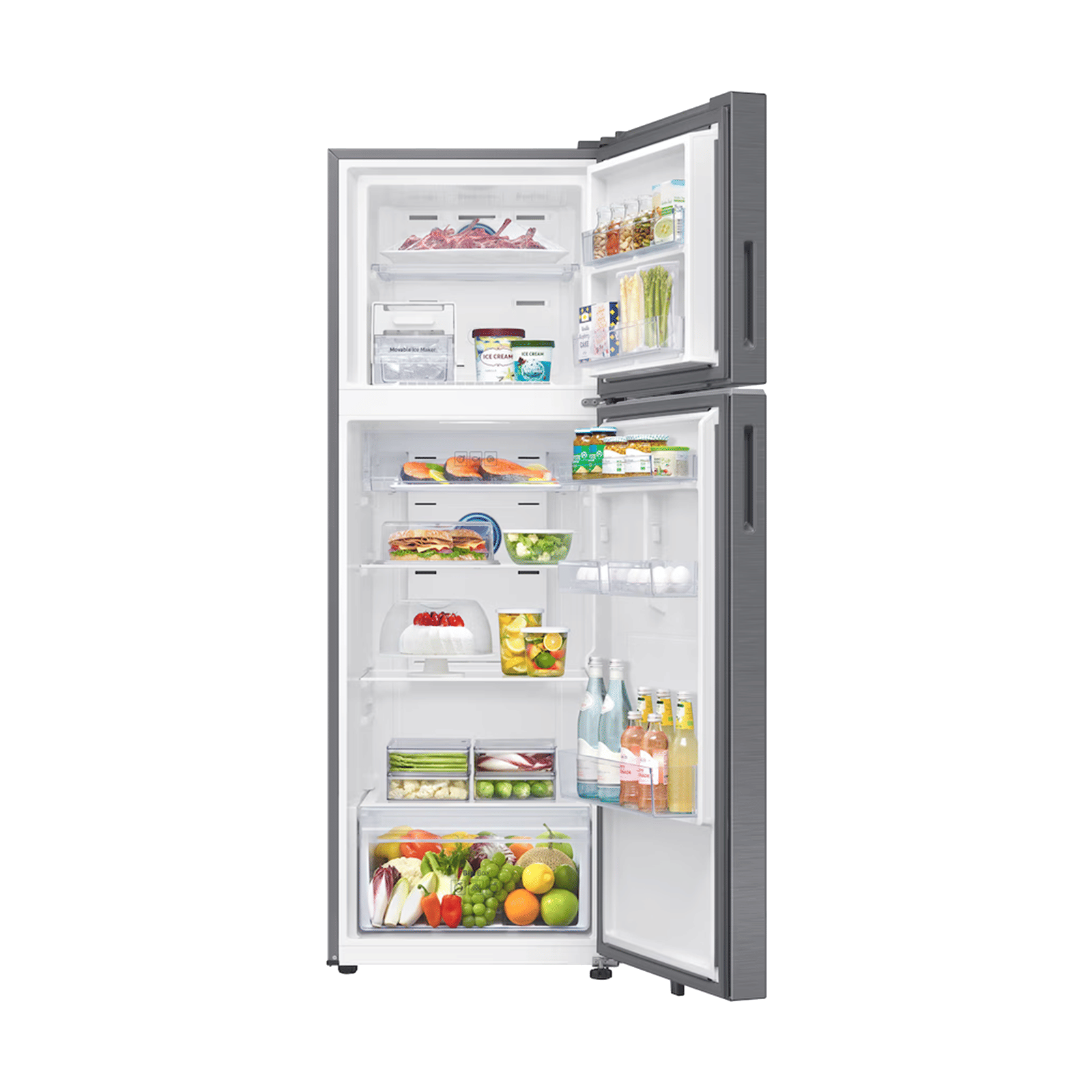 Samsung RT34 330 Litres 2 Star Frost Free Double Door Smart Wifi Enabled Convertible Refrigerator with Twin Cooling Plus Technology (RT34HG5A42S8HL, Elegant Inox) (2026 Model)_6
