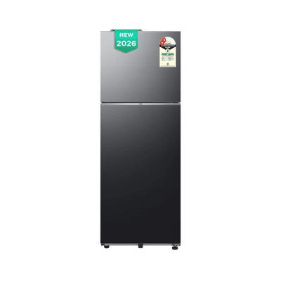 Samsung RT34 330 Litres 2 Star Frost Free Double Door Smart Wifi Enabled Convertible Refrigerator with Twin Cooling Plus Technology (RT34HG5A42BXHL, Luxe Black) (2026 Model)
