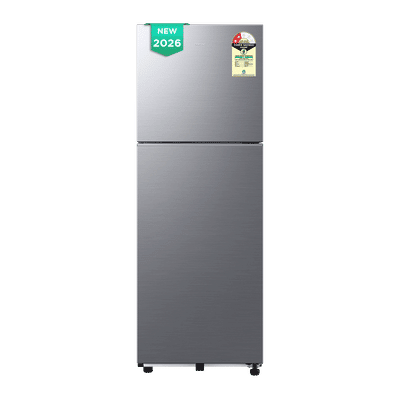 Samsung H28 236 Litres 2 Star Frost Free Double Door Refrigerator with All Around Cooling (RT40H28W2PNL, Elegant Inox) (2026 Model)