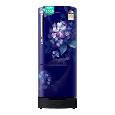 Samsung RR24 223 Litres 3 Star Direct Cool Single Door Refrigerator with Inverter Technology (RR24H2823HS/NL, Hydrangea Blue) (2026 Model)