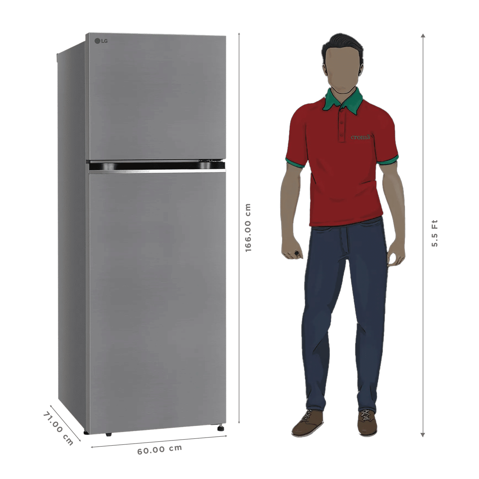LG 322 Litres 2 Star Frost Free Double Door Convertible Refrigerator with Multi Air Flow (GLT3226SNPZ, Shiny Steel) (2026 Model)_3