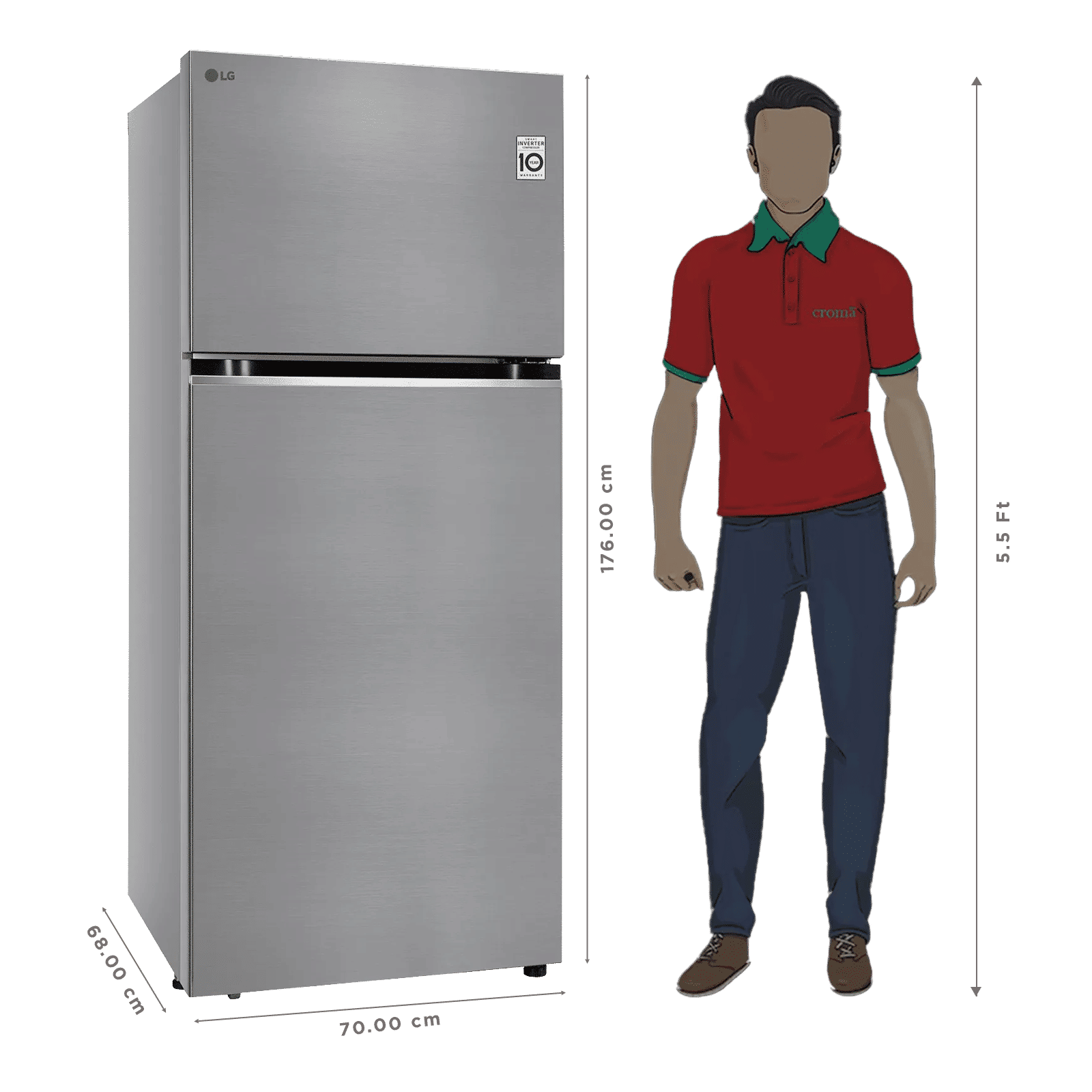 LG 398 Litres 2 Star Frost Free Double Door Smart Wifi Enabled Convertible Refrigerator with Multi Air Flow (GLT4026SNPZ, Shiny Steel) (2026 Model)_3