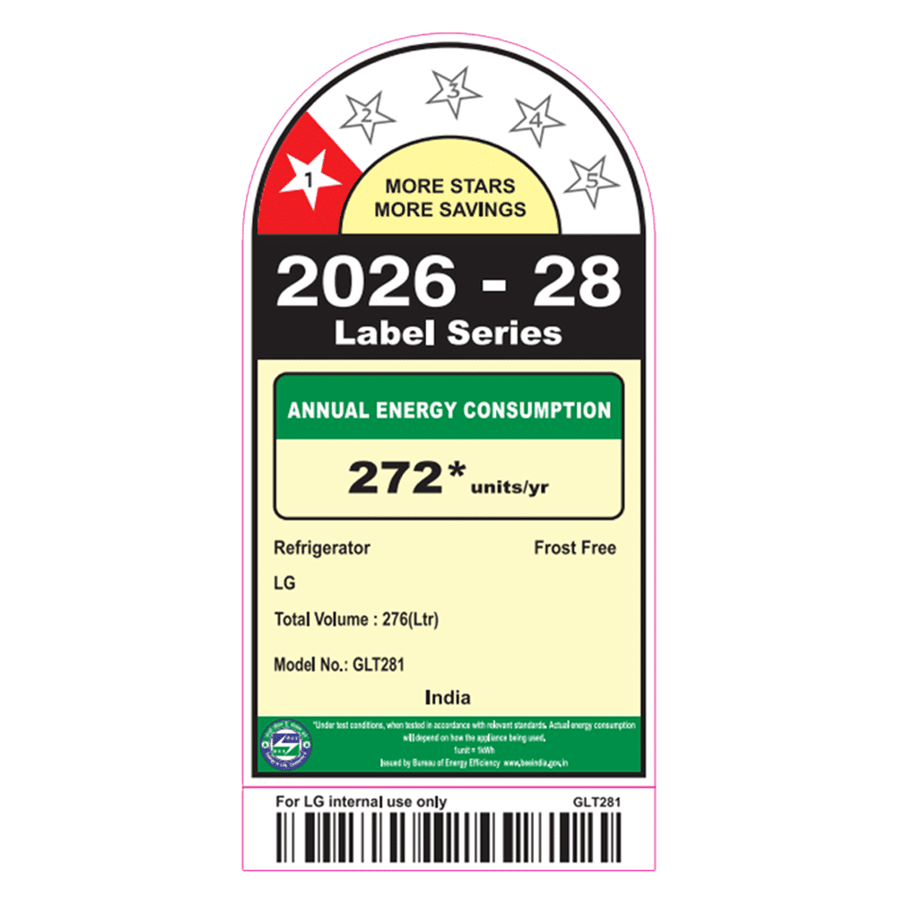 LG 276 Litres 1 Star Frost Free Double Door Refrigerator with Multi Air Flow (GLT2816WXDS, Dazzle Steel) (2026 Model) (2026 Model) LG 276 Litres 1 Star Frost Free Double Door Refrigerator with Multi Air Flow (GLT2816WXDS, Dazzle Steel) (2026 Model) (2026 Model)_4