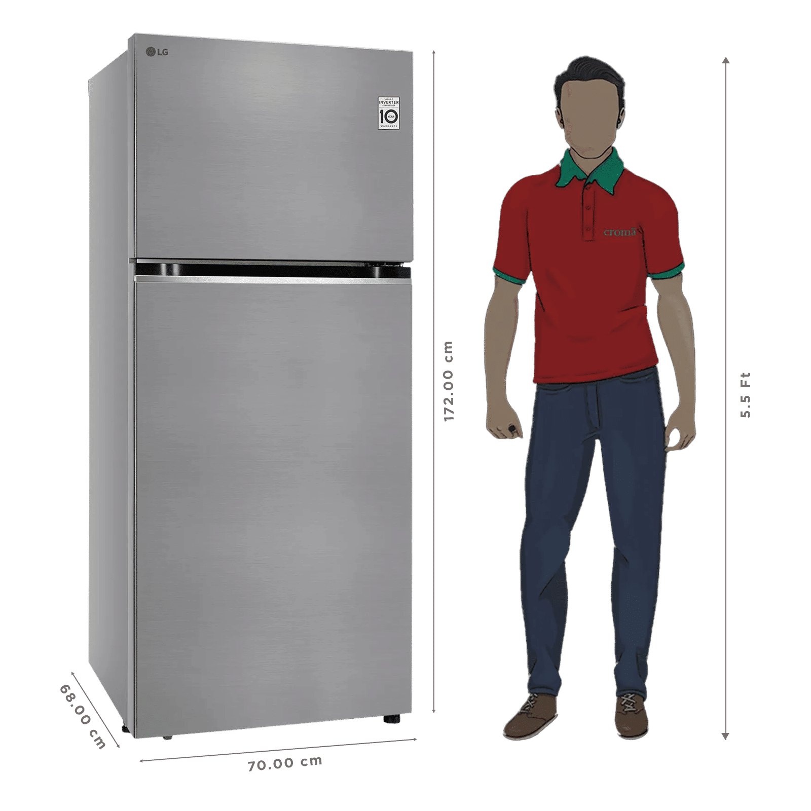 LG 380 Litres 2 Star Frost Free Double Door Smart Wifi Enabled Convertible Refrigerator with Multi Air Flow (GLT3826SNPZ, Shiny Steel) (2026 Model) LG 380 Litres 2 Star Frost Free Double Door Smart Wifi Enabled Convertible Refrigerator with Multi Air Flow (GLT3826SNPZ, Shiny Steel) (2026 Model)_3