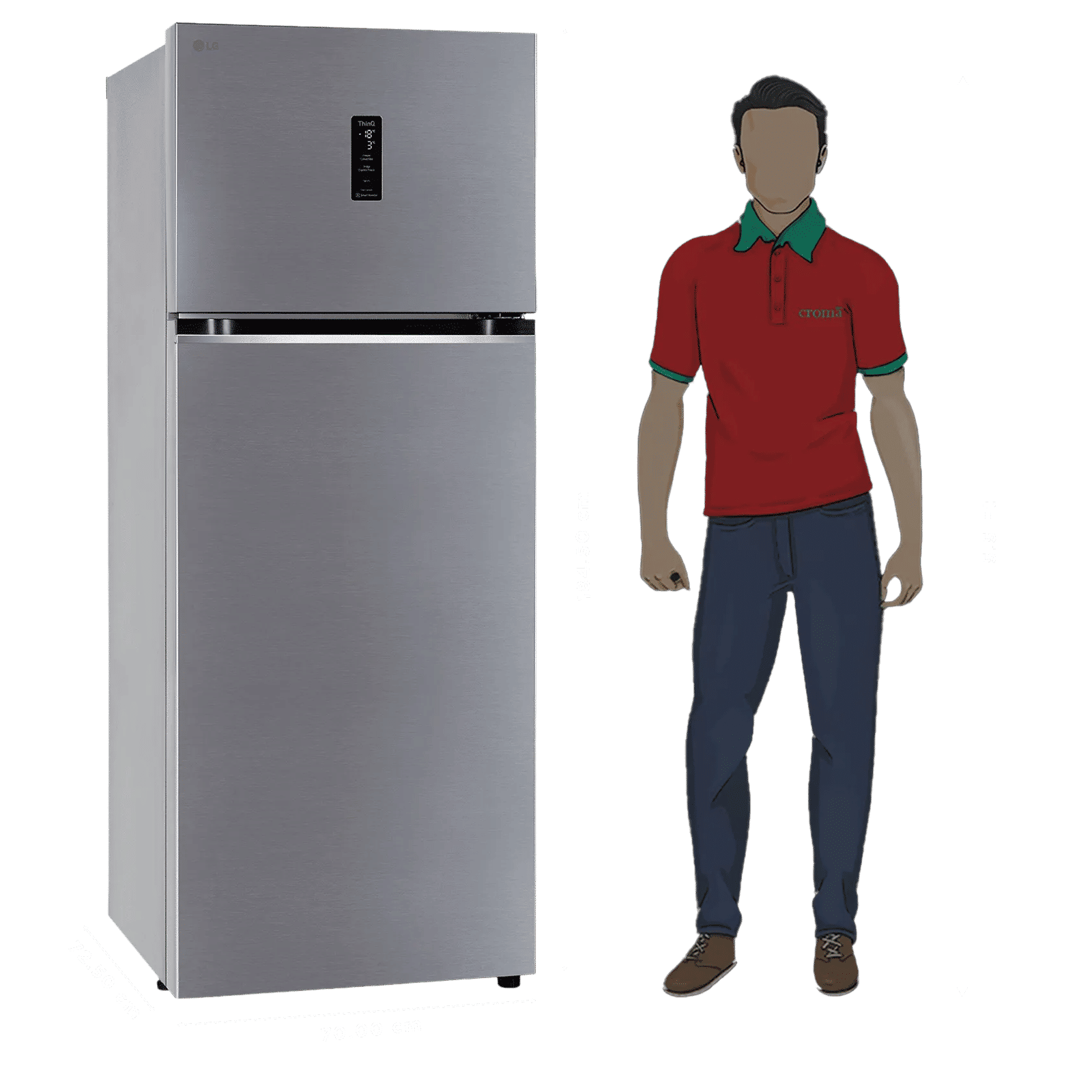 LG 466 Litres 2 Star Frost Free Double Door Smart Wifi Enabled Convertible Refrigerator with Fresh 0 Zone (GLT4626TMPZ, Shiny Steel) (2026 Model)_2