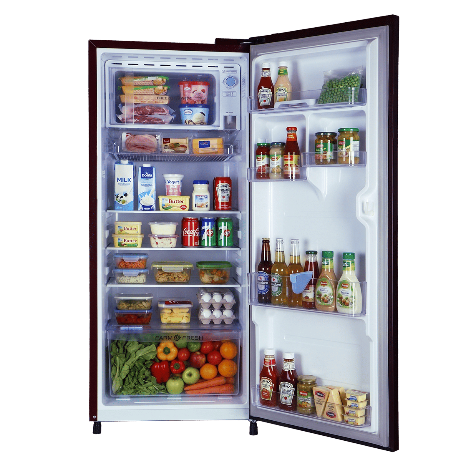 Croma 215 Litres 2 Star Direct Cool Single Door Refrigerator with Antibacterial Gasket (Floral Design, Sunlit Wine) Croma 215 Litres 2 Star Direct Cool Single Door Refrigerator with Antibacterial Gasket (Floral Design, Sunlit Wine)_5