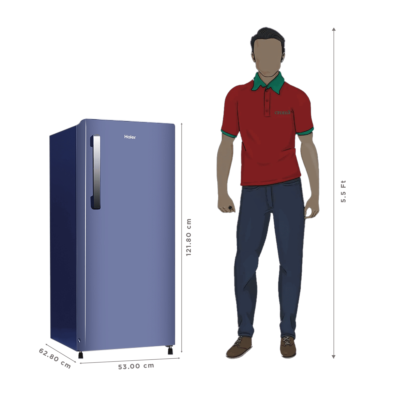 Haier 190 Litres 2 Star Direct Cool Single Door Refrigerator with Toughened Glass Shelves (HRD-2112BRBA-N, Radish Blue) (2026 Model) (2026 Model) Haier 190 Litres 2 Star Direct Cool Single Door Refrigerator with Toughened Glass Shelves (HRD-2112BRBA-N, Radish Blue) (2026 Model) (2026 Model)_3