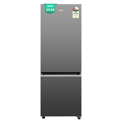Haier 237 Litres 2 Star Frost Free Double Door Bottom Mount Convertible Refrigerator with Faster Ice Making in 49 Minutes (HRB-2872IEGBA-P, GE Black) (2026 Model)