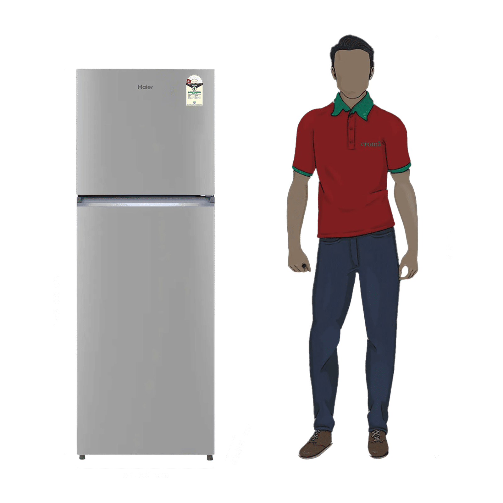 Haier 240 Litres 1 Star Frost Free Double Door Refrigerator with 200% Faster Ice Maker (HRF-2901EBSA-P, Brushline Silver) (2026 Model)_2