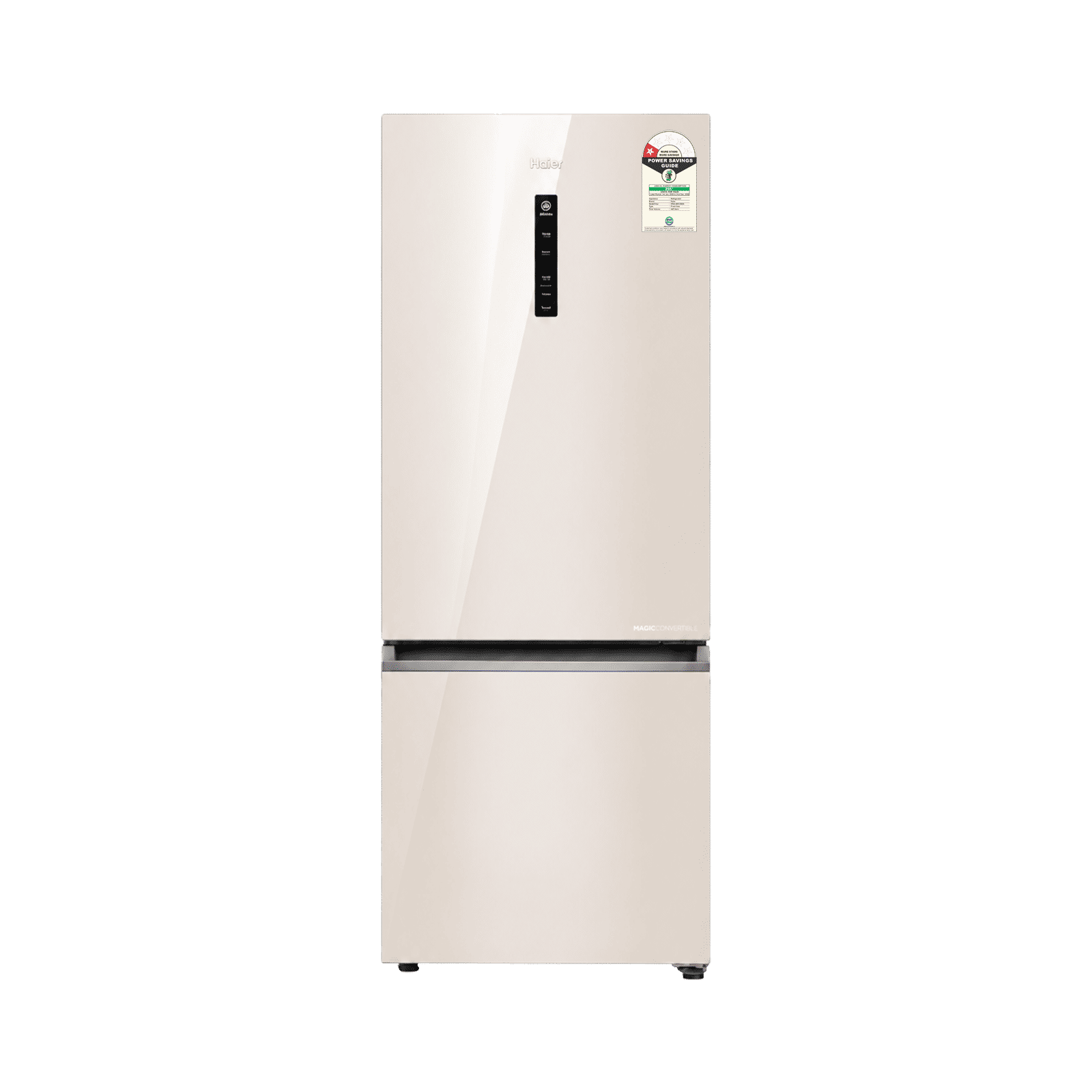 Haier 445 Litres 1 Star Frost Free Double Door Bottom Mount Convertible Refrigerator with Digital Display (HRB-4951PBGA-P, Beige Glass) Haier 445 Litres 1 Star Frost Free Double Door Bottom Mount Convertible Refrigerator with Digital Display (HRB-4951PBGA-P, Beige Glass)_1
