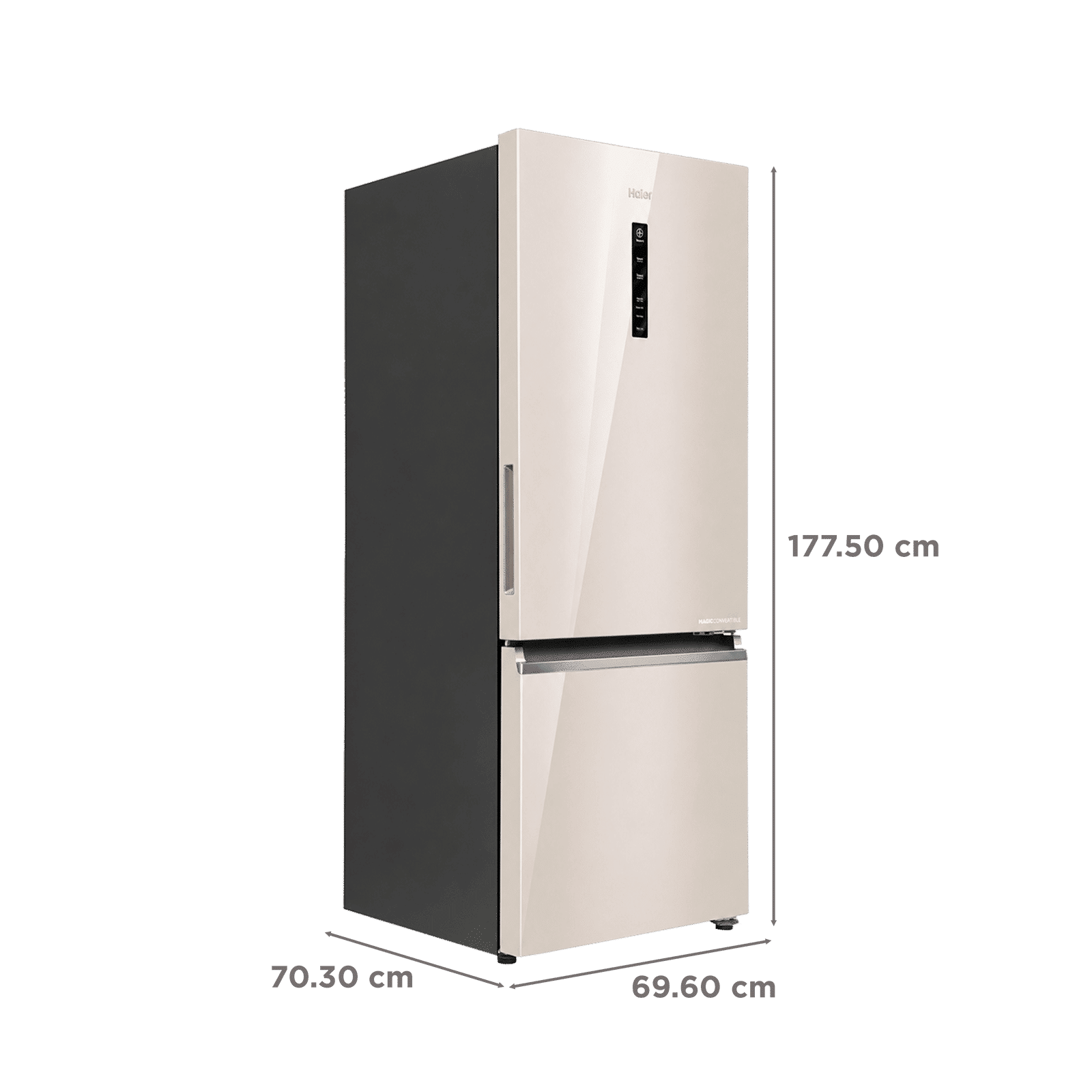 Haier 445 Litres 1 Star Frost Free Double Door Bottom Mount Convertible Refrigerator with Digital Display (HRB-4951PBGA-P, Beige Glass) Haier 445 Litres 1 Star Frost Free Double Door Bottom Mount Convertible Refrigerator with Digital Display (HRB-4951PBGA-P, Beige Glass)_3