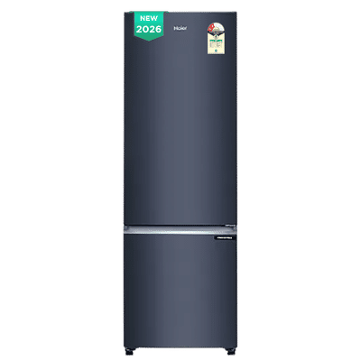 Haier 265 Litres 2 Star Frost Free Double Door Bottom Mount Convertible Refrigerator with 8-in-1 Convertible Modes (HRB-3152IBGKAP, Graphite Black) (2026 Model) (2026 Model)