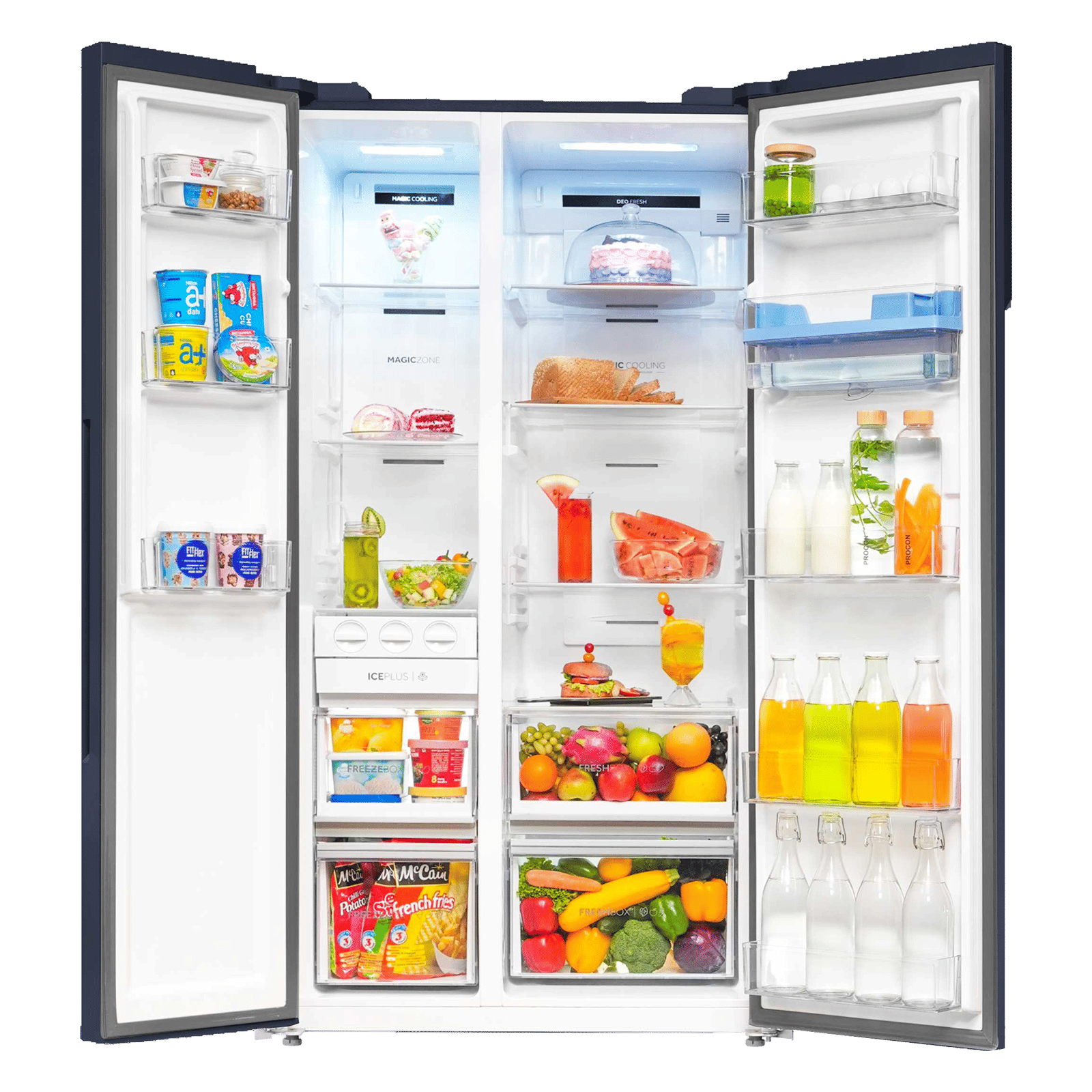 Haier 596 Litres 3 Star Frost Free Side by Side Refrigerator with Built-in Water Dispenser (HRS-682WUSU1, Ultramarine Steel) (2026 Model) Haier 596 Litres 3 Star Frost Free Side by Side Refrigerator with Built-in Water Dispenser (HRS-682WUSU1, Ultramarine Steel) (2026 Model)_6