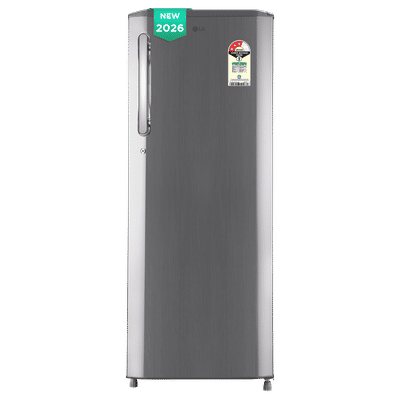 LG 261 Litres 3 Star Direct Cool Single Door Refrigerator with Auto Smart Connect (GLD2736YBPZ, Shiny Steel) (2026 Model)