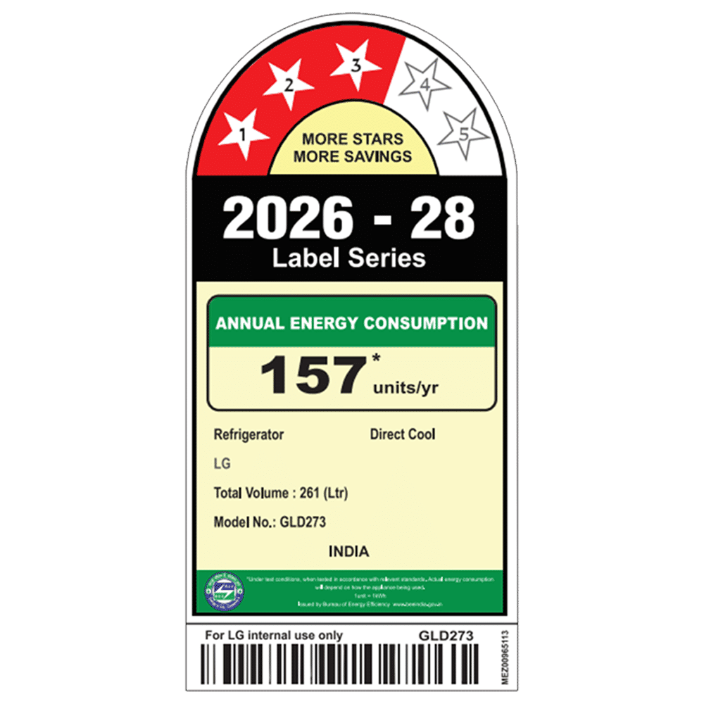 LG 261 Litres 3 Star Direct Cool Single Door Refrigerator with Auto Smart Connect (GLD2736YBRW, Red Water Lily) (2026 Model)_3
