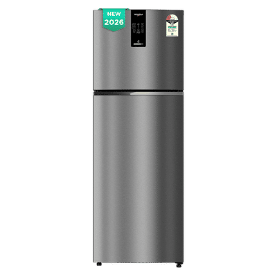 Whirlpool Intellifresh Pro 308 Litres 2 Star Frost Free Double Door Convertible Refrigerator with 6th Sense Deep Freeze Technology (22409, Silver) (2026 Model)