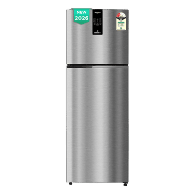 Whirlpool Intellifresh Pro 327 Litres 2 Star Frost Free Double Door Convertible Refrigerator with 6th Sense Deep Freeze Technology (22424, Silver) (2026 Model)