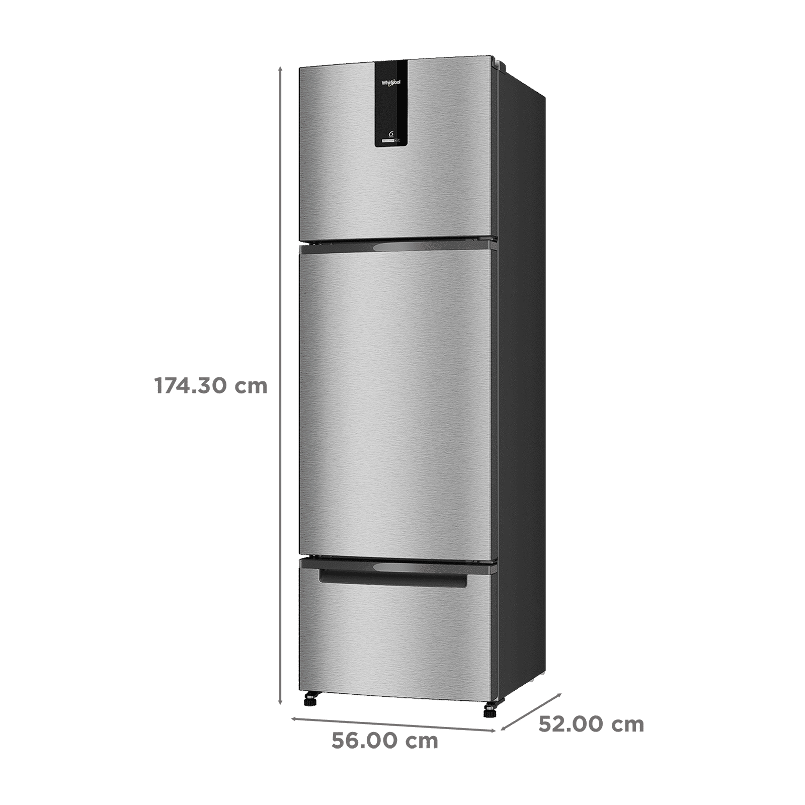 Whirlpool Protton Nxt 250 Litres 4 Star Frost Free Triple Door Refrigerator with Microblock Technology (22371, Silver)_2