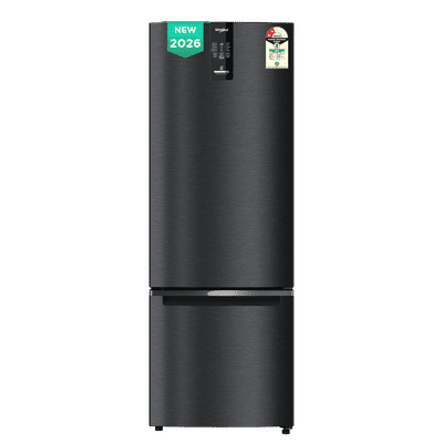 Whirlpool Intellifresh Pro 312 Litres 2 Star Frost Free Double Door Bottom Mount Convertible Refrigerator with 6th Sense Adaptive Intelligence Technology (22403, Black)