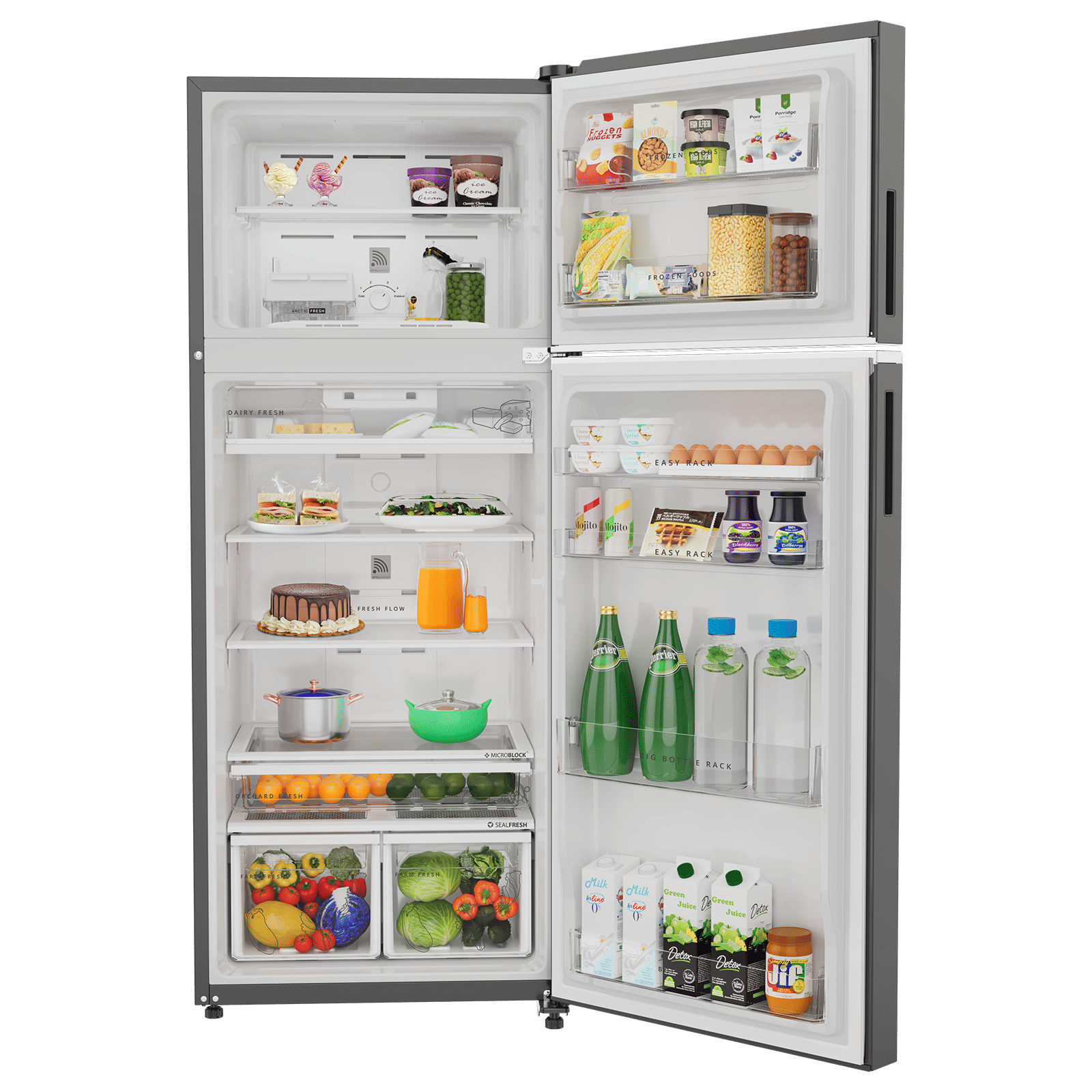 Whirlpool Intellifresh 431 Litres 2 Star Frost Free Convertible Refrigerator with Microblock Technology (22440, Silver) (2026 Model)_7