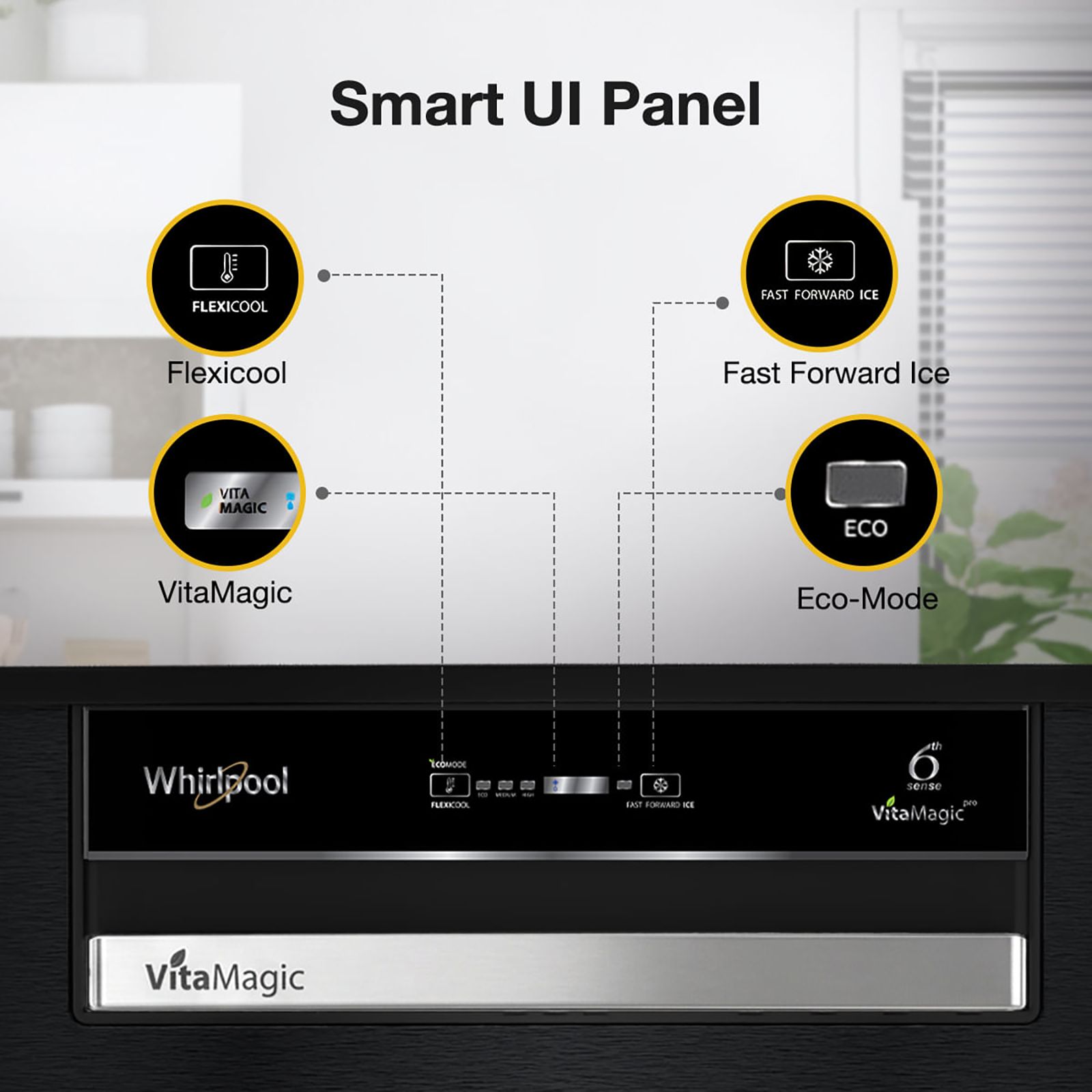 Whirlpool Vitamagic Pro 207 Litres 3 Star Direct Cool Single Door Refrigerator with 6th Sense Intellifrost Technology (73817, Gravity Black) Whirlpool Vitamagic Pro 207 Litres 3 Star Direct Cool Single Door Refrigerator with 6th Sense Intellifrost Technology (73817, Gravity Black)_3